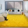 thumbnail image 5 of Janvonne Fluffy Area Rugs for Living Room,Bedroom,Dorms,6x9ft Soft Shaggy Sofa-side Carpet, Home Decor Aesthetic,Bright Yellow, 5 of 8