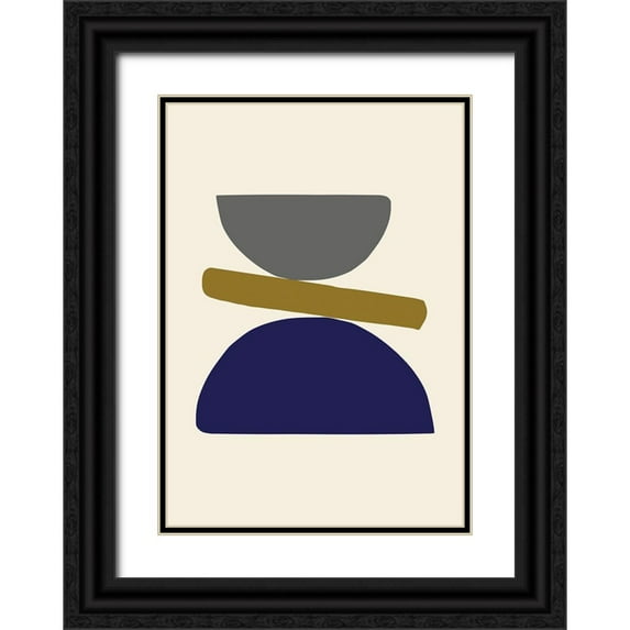 Uppsala Studio 24x32 Black Ornate Wood Framed with Double Matting Museum Art Print Titled - Organic Shapes 08