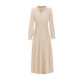 thumbnail image 4 of Njagoc3 Womens Long Sleeve V - Neck Maxi Dress, A - Line Formal Gown, Fall Party & Ceremony Wear, 4 of 5