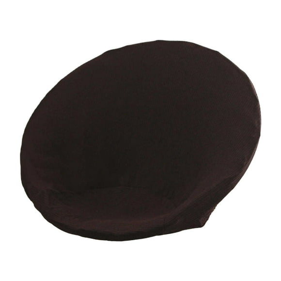 Funda para silla de jacquard Moon, funda para silla redonda con platillo, elástica y extraíble Marrón