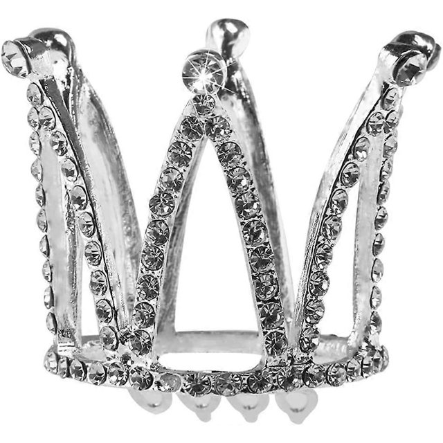 KAIYANG Pequeña corona de tiara con peine para el cabello, diadema de princesa, mini corona de cumpleaños, tocado para niña de las flores