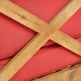 thumbnail image 5 of GDF Studio Keith Outdoor Acacia Wood 8 Seater Sectional Sofa Set with Fire Pit, Red, 5 of 14