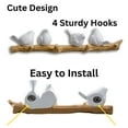 thumbnail image 4 of Accent Collection Functional Wall Hanger, White Birds, 4 Hooks, Home Decor, Key Organizer, 4 of 6
