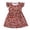Brown, variant on Girls Casual Baseball Print Dress with Flounce Playful Summer Outfit Toddler Clothes