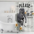 thumbnail image 4 of Toilet Elephant Waterproof Fabric Shower Curtain,Funny Animal Sunflower Oil Painting Waterproof Fabric Shower Curtain for Bathroom Curtains Bathtubs Hotel Shower Curtains with 12 Hooks Stall 48x72in, 4 of 8