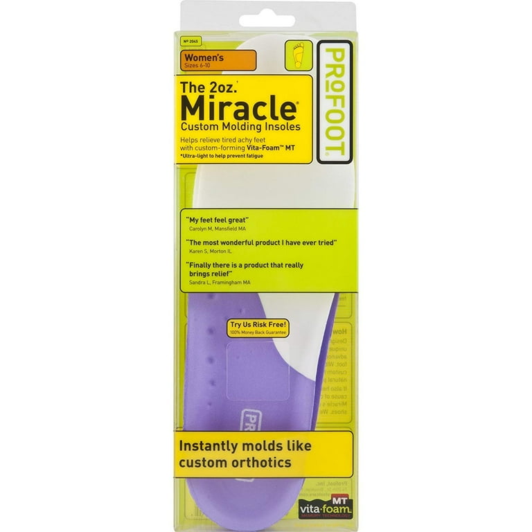PROFOOT Original Miracle Insole, Women's 6-10, Pair, 2-Layer