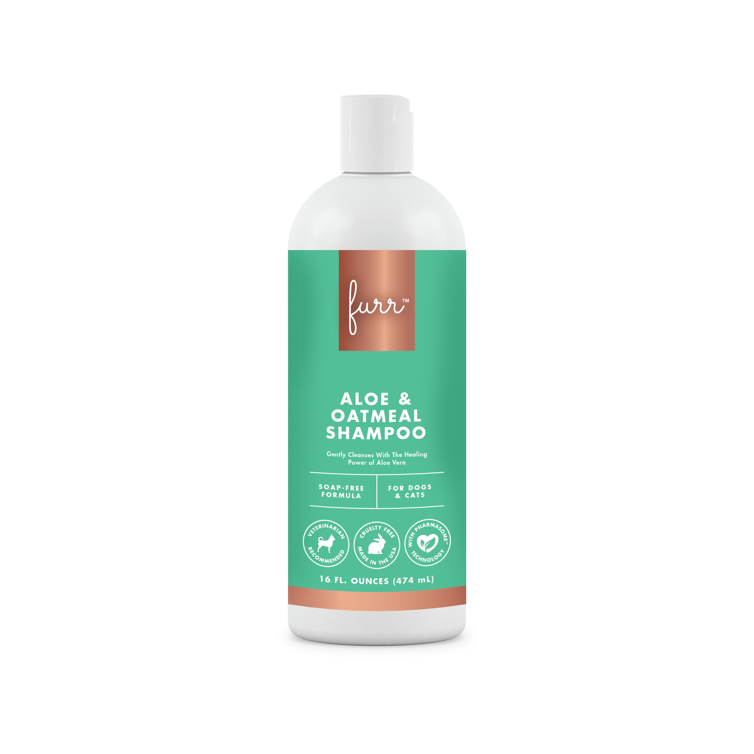 Furr Aloe Oatmeal Shampoo 16 oz for Dogs & Cats