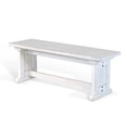 thumbnail image 2 of Sime Side Dining Bench- Plank Style- Off White Mahogany Wood 48 Inch, 2 of 6