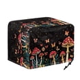 thumbnail image 6 of TSOVTHRID Mushroom Butterfly Print Toaster Dust Cover 4 Slice, Dustproof Microwave Toaster Oven Grill Protector Stain Resistant Kitchen Small Appliance Cover with Top Handle, 6 of 8