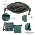 thumbnail image 4 of Bandolera de transporte oculta JESSIE & JAMES, 2 tonos, turquesa, 4 of 6
