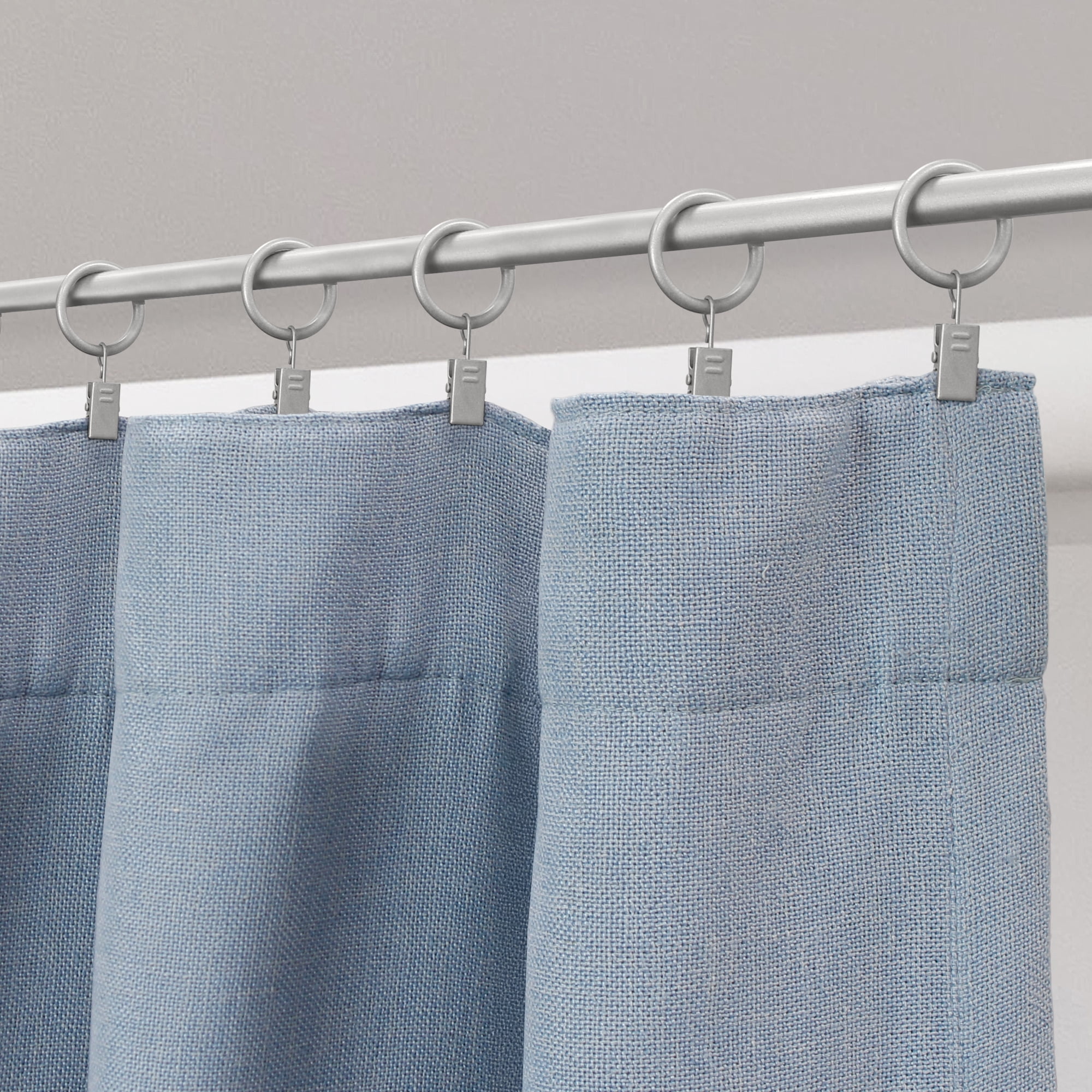 Mainstays 1” Nickel Curtain Clip Rings (7 Pack)