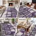 thumbnail image 5 of Spring Lavender Floral Area Rug 5x7 FT, Non Slip Bedroom Throw Carpet, Botanical Flower Vintage Wood Grain Washable Soft Floor Carpet Non-Shedding Rug for Dining Room Bedside Classroom Desk, 5 of 9