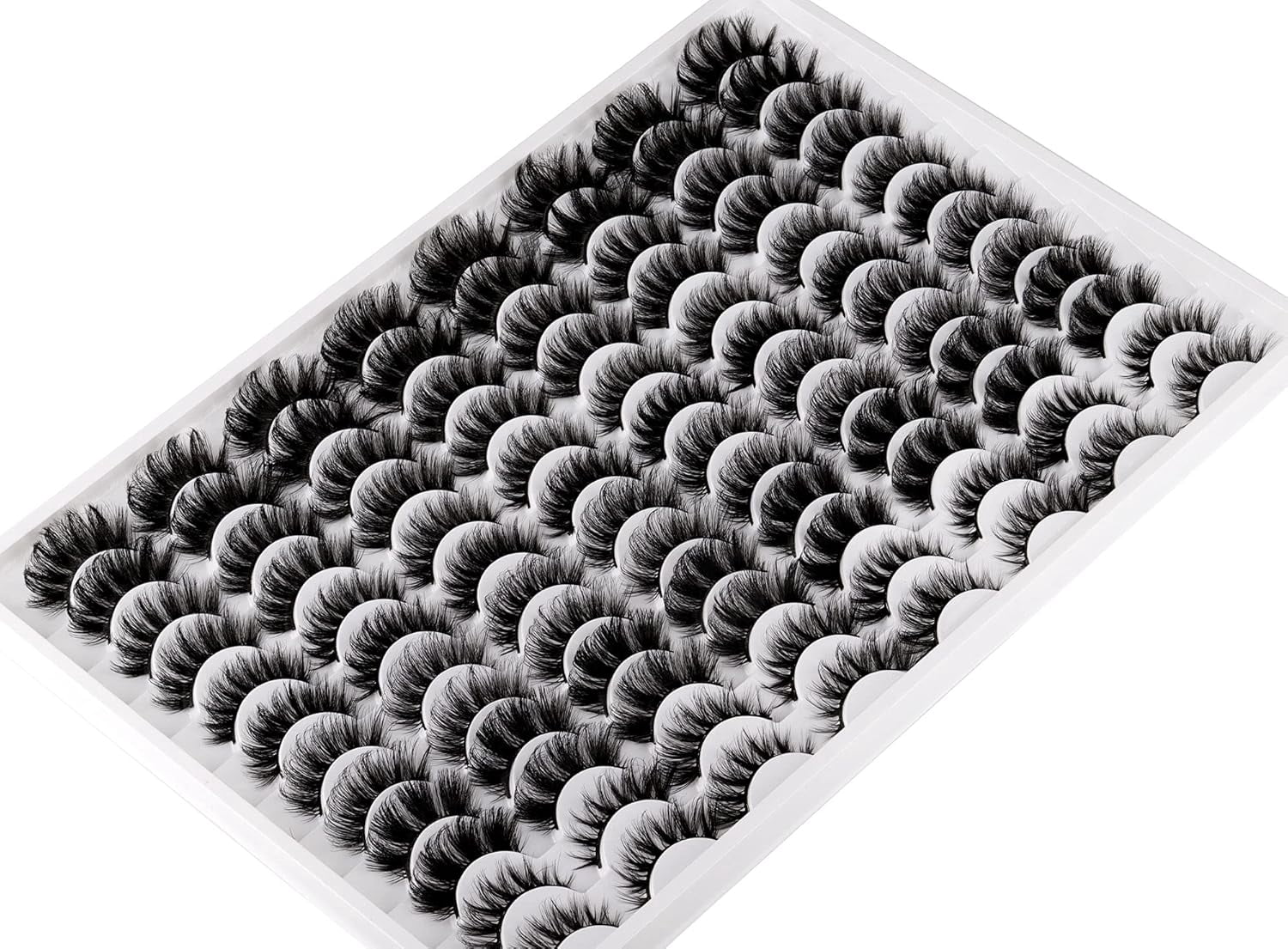 False Eyelashes 48 Pairs 6 Styles Mixed Fake Eye Lashes Bulk Wholesale Dramatic Thick 5D Wispy Strip Faux Mink Eyelashes Multipack