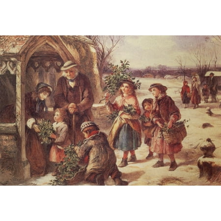 Christmas Morning Strata Christmas Morning Stretched Canvas - Thomas Falcon Marshall (18 x 24) ()