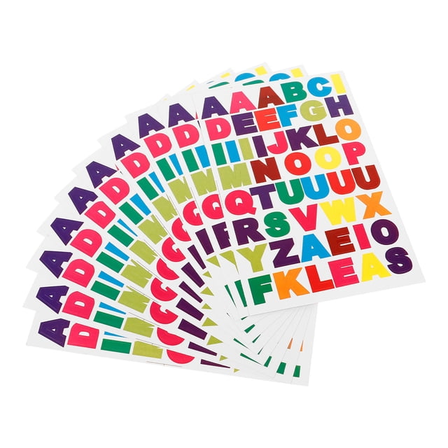 DECORNIJIA 10 Sheets Sticky Letters for Poster Board Paper Crafting for Multi-colored
