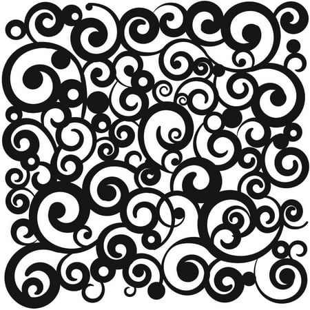 The Crafter's Workshop Stencil, 6" x 6", Cosmic Swirl