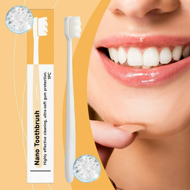 Cepillo de dientes nano con cerdas finas independientes, para uso doméstico, suave y denso