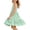 Green, variant on Kids Girls Cami Dresses Square Neck Tiered Ruffle Hem Sleeveless Summer Trendy Holiday Sundress Red Size 14