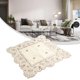 thumbnail image 3 of KDJ Embroidered Lace Tablecloth White Satin Fabric Square Round Rectangle Oval Wedding Party Decor Floral Pattern Elegant Table Cover, 3 of 9