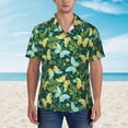 thumbnail image 2 of Susaid tropical butterflies and plants Print Hawaiian Shirts for Men Women,Hawaiian Summer Short-Sleeve Casual Relaxed-Fit Button-Down,X-Large, 2 of 7