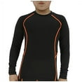 thumbnail image 1 of LANBAOSI Youth Boys Compression Shirts Long Sleeve Undershirts Quick Dry Performance Unisex Sports Baselayers T-shirt Size 12, 1 of 5