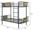 thumbnail image 5 of Metal Twin Over Twin Bunk Bed with Attached Ladder, Black, 5 of 5