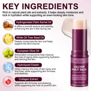 Calcium Volume Balm Stick, Hydrating & Firming Solid Moisturizer with Collagen - 3Pack