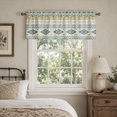 thumbnail image 2 of SPXUBZ Boho Geometric Tribal Mosaic Pattern Window Valance, Rod Pocket Kitchen Curtains Valance for Bathroom Living Room Small Window Treatment, 1 Panel, 2 of 5