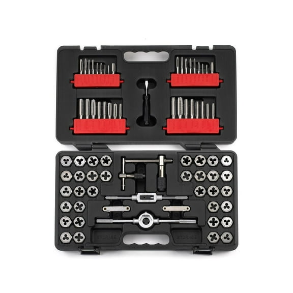 CRAFTSMAN 75 pc. Combination Tap & Die Set, Carbon Steel Finish Rust-resistant Tool Set, 75 Piece