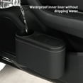 thumbnail image 6 of CxhicLuv Car Trash Can, Auto Interior Bin, Leather Leakproof Door-Mounted Storage, Vehicle Organizer Accessories, Garbage & Item Storage for Car Owners, Families, Commuters, Black, 6 of 8