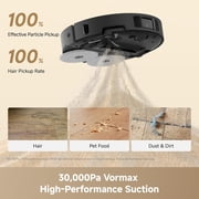 DREAME L60 Ultra FE Robot Vacuum and Mop with 30000Pa Suction, Auto-Empty and 100℃ Self-Cleaning Mop, Obstacle Avoidance and 360° Navigation, Corner to Edge Deep Cleaning, TriCut Brush, Black