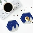 thumbnail image 5 of Balery 6 Pcs Christmas Fir Treeleather Coasters Set, Drink Table Cup Coasters For Living Room Kitchen Coffee Decor, 5 of 9