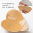 thumbnail image 3 of Strapless Sticky Bra Hearted Adhesive Bra Invisible Push Up Sticky Silicone Strapless Bra For Women Stick On Bra For Women, 3 of 5
