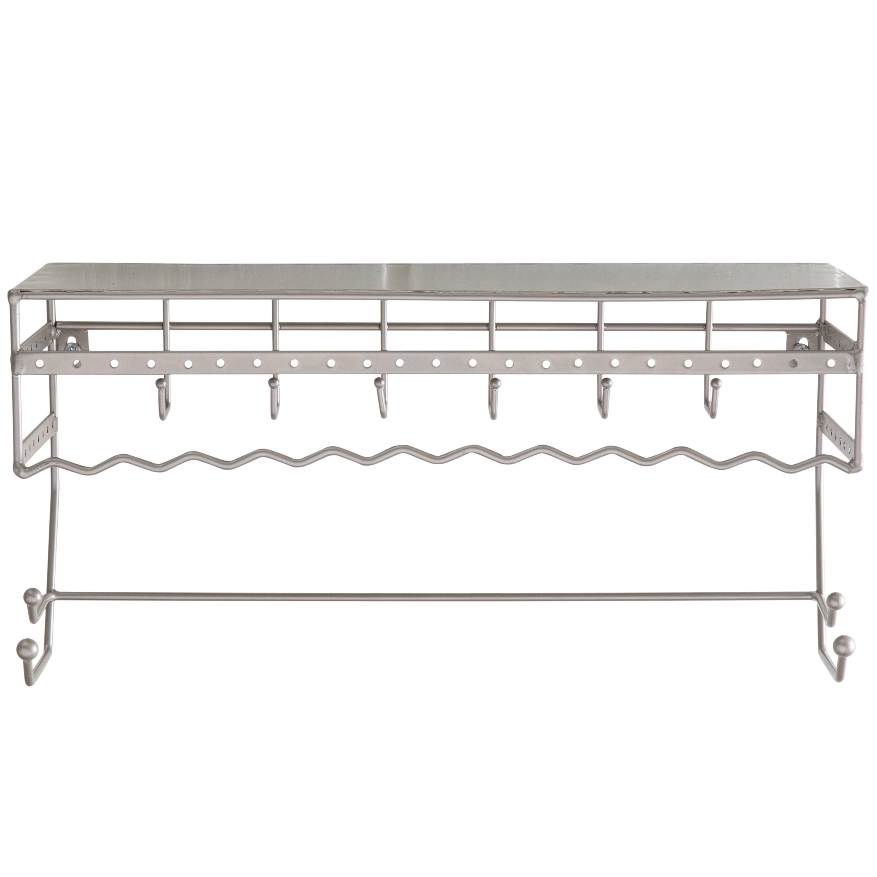 Simplify Wall Mount Iron Jewelry & Accessory Organizer in Satin