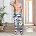 thumbnail image 6 of Lsque Retro Coconut Tree Print Men's Pajama Pants, Lounge Pant - Comfortable Home Wear,Elastic Waistband, Stylish Design-Small, 6 of 9