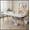 White, variant on 47.25 "-63" Dining Table, Original Wood Color, Seating 4-6 People, Retractable Table, Cross Metal Base and Stainless Steel Tubing