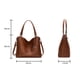 thumbnail image 4 of Rawiri Bolso de Mujer Shopper Bolso Bandolera Grande de Piel Ligero y Elegante Bolso de Mujer para Negocios/Escuela/Compras, Marrón, 4 of 6