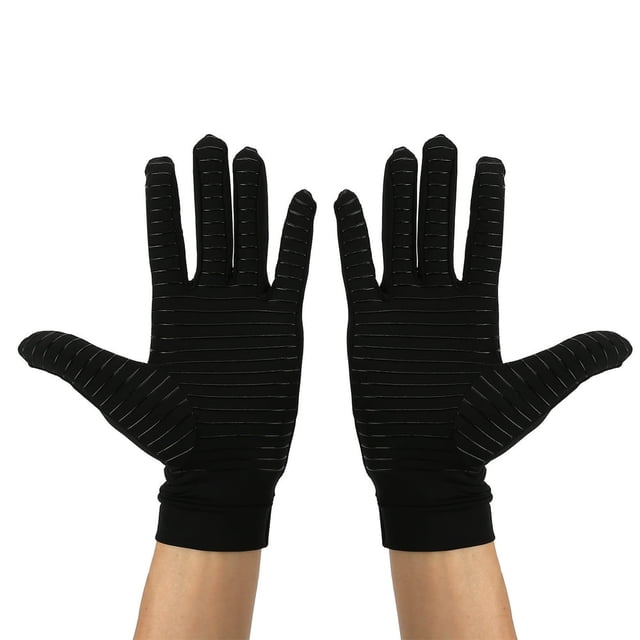CHUANK Arthritis Gloves Full Finger Copper Fiber Comfortable Soft Breathable Odorless Compression Gloves for Gaming CookingL