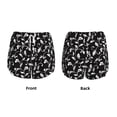 thumbnail image 6 of Goofa Black White Leaves Printed Women 2 in 1 Running Shorts,Quick Dry Athletic Workout Shorts,High Waisted Athletic Shorts with Liner Pockets-Small, 6 of 9