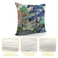 thumbnail image 4 of Shiartex Chinoiserie Pillow Cover Asian Scenic Purple and Blue Throw Pillow Covers Farmhouse Tree Leaves Pillow Case Cushion Covers for Sofa Couch Living Room, 4 of 5
