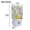 thumbnail image 4 of Yayeee LED Plug in Night Light for The Home with Auto Dusk to Dawn Light Sensors, 2 Pack, Yellow Floral, 4 of 6
