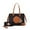 Black Cognac, variant on MKF Collection Louise Women Tote Bag & Wallet, Vegan leather for Daily, Travel Work, and School Handbag Set by Mia K. - Coffee Ivory