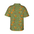 thumbnail image 4 of Xecao Squirrel And Nuts print Hawaiian shirt - a stylish short-sleeve button-down for men, perfect for casual beach and tropical outings., 4 of 9