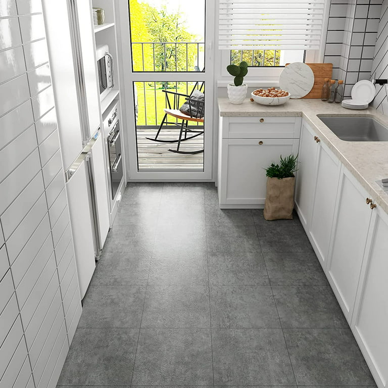 Veelike 24 Pcs Grey Floor Tiles L