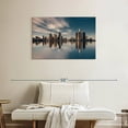 thumbnail image 2 of Elephant Stock Detroit Skyline Reflection Wall Art - Horizontal Canvas Wall Art - Living Room Wall Decor - Places Canvas - Teal And White Decor - 36" x 24", 2 of 8