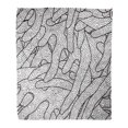 thumbnail image 1 of JSDART Throw Blanket Warm Cozy Print Flannel Raster for Coloring Book Adult Abstract Monochrome Wavy Lines Comfortable Soft for Bed Sofa and Couch 58x80 Inches, 1 of 1