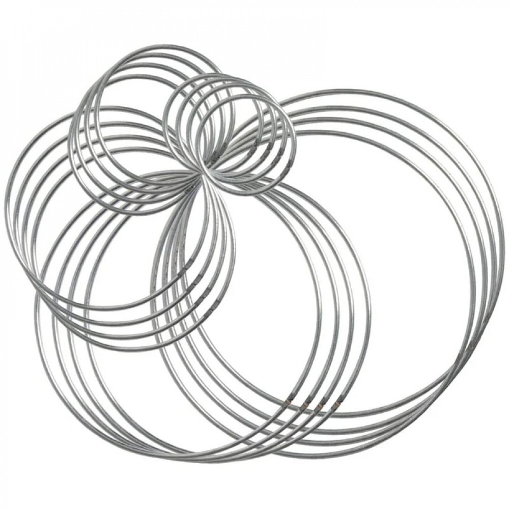20 Pcs Metal Dream Catcher Rings Steel Craft Hoops 5 Sizes Silver Macrame Rings for DIY Crafts Wall Art Home Decor Jewelry Making