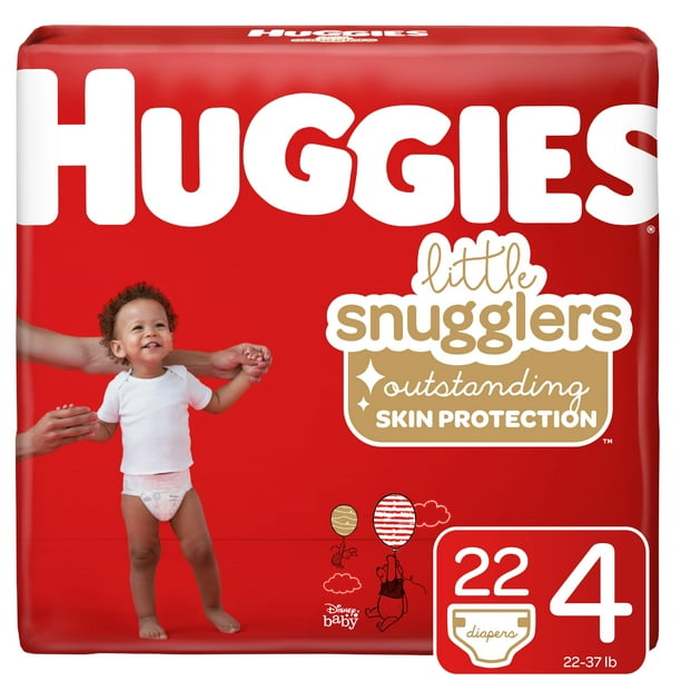 Huggies Little Snugglers Baby Diapers, Size 4, 22 Ct, Jumbo Pack