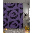 thumbnail image 2 of Halloween Raven Purple Shower Curtain Set ，Waterproof Fabric Shower Curtains Shower Curtains for Bathroom,Bathroom Decor 72"x84", 2 of 6