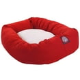 thumbnail image 2 of Majestic Pet Sherpa Poly/Cotton Bagel Pet Bed for Dogs, Calming Dog Bed Washable, Small, Red, 2 of 5